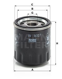 Ölfilter MANN-FILTER W8027