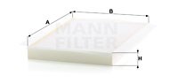 Filter, Innenraumluft MANN-FILTER CU3569