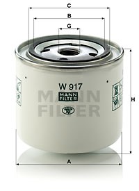 Hydraulikfilter, Automatikgetriebe MANN-FILTER W917