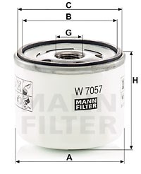 Ölfilter MANN-FILTER W7057