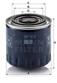 Ölfilter MANN-FILTER WP914