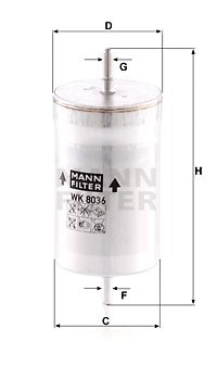 Kraftstofffilter MANN-FILTER WK8036