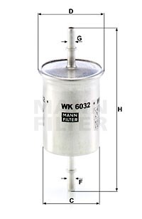 Kraftstofffilter MANN-FILTER WK6032