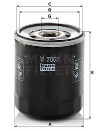Ölfilter MANN-FILTER W7062