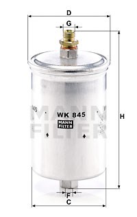 Kraftstofffilter MANN-FILTER WK845
