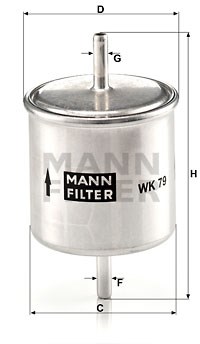 Kraftstofffilter MANN-FILTER WK79