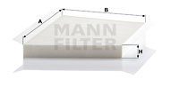 Filter, Innenraumluft MANN-FILTER CU3172
