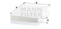 Filter, Innenraumluft MANN-FILTER CU3037