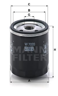 Ölfilter MANN-FILTER W7020