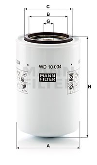Filter, Arbeitshydraulik MANN-FILTER WD10004
