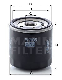 Ölfilter MANN-FILTER W7035