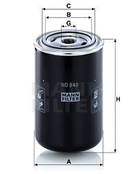 Filter, Arbeitshydraulik MANN-FILTER WD940