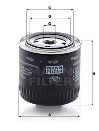Hydraulikfilter, Automatikgetriebe MANN-FILTER W920