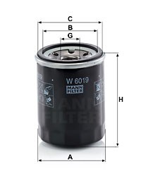 Ölfilter MANN-FILTER W6019