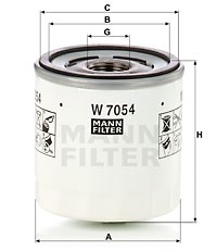 Ölfilter MANN-FILTER W7054