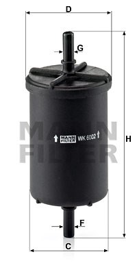 Kraftstofffilter MANN-FILTER WK6002
