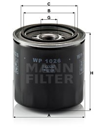 Ölfilter MANN-FILTER WP1026