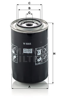 Hydraulikfilter, Automatikgetriebe MANN-FILTER W8005