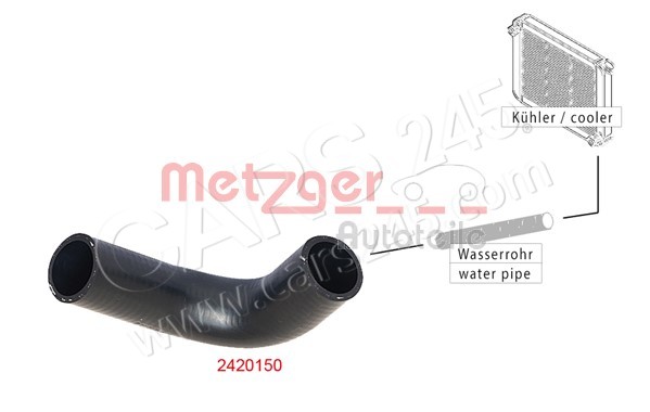 Kühlerschlauch METZGER 2420150 2
