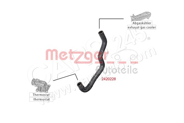 Kühlerschlauch METZGER 2420228 2