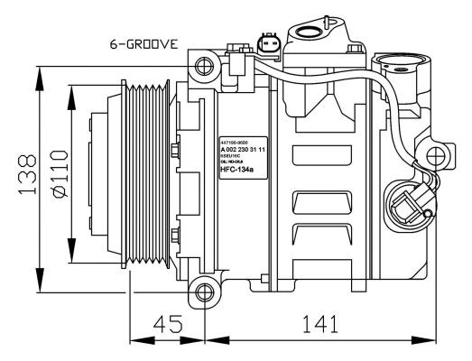 Kompressor, Klimaanlage NRF 32674G