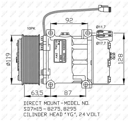 Kompressor, Klimaanlage NRF 32705G 2