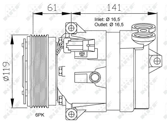 Kompressor, Klimaanlage NRF 32021 3