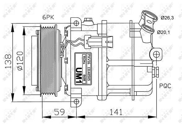 Kompressor, Klimaanlage NRF 32191G