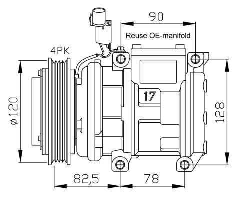 Kompressor, Klimaanlage NRF 32449
