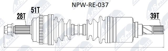 Antriebswelle NTY NPW-RE-037