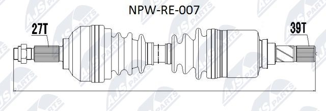 Antriebswelle NTY NPW-RE-007