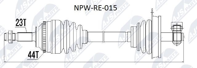 Antriebswelle NTY NPW-RE-015