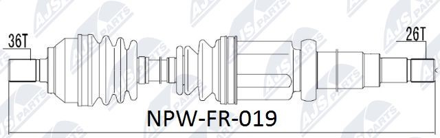 Antriebswelle NTY NPW-FR-019