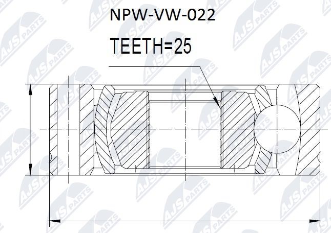 Gelenk, Längswelle NTY NPW-VW-022