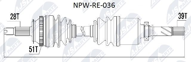 Antriebswelle NTY NPW-RE-036