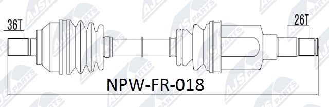 Antriebswelle NTY NPW-FR-018