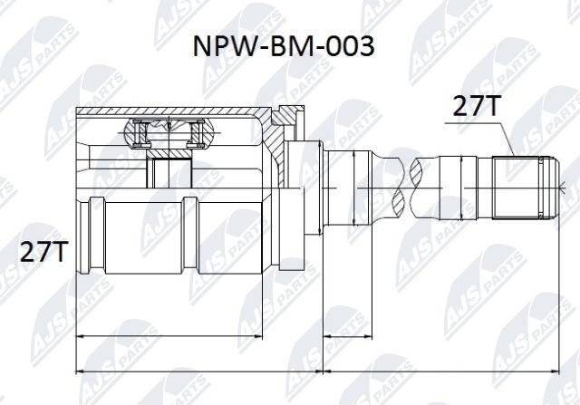 Gelenksatz, Antriebswelle NTY NPW-BM-003
