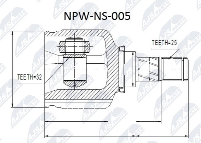 Gelenksatz, Antriebswelle NTY NPW-NS-005