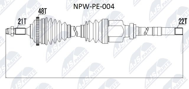 Antriebswelle NTY NPW-PE-004