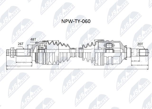 Antriebswelle NTY NPW-TY-060