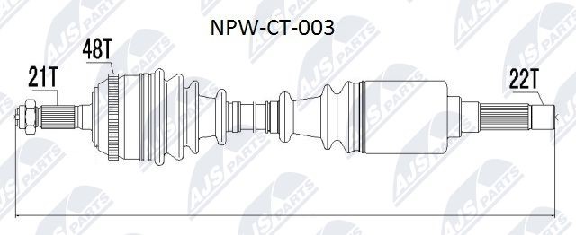 Antriebswelle NTY NPW-CT-003