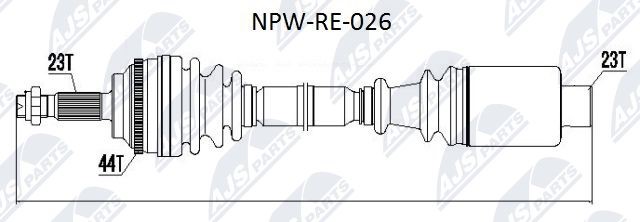 Antriebswelle NTY NPW-RE-026