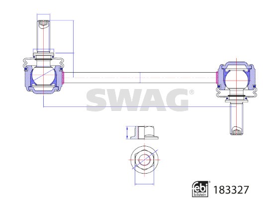 Stange/Strebe, Stabilisator SWAG 33108916