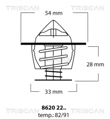 Thermostat, Kühlmittel TRISCAN 86202291