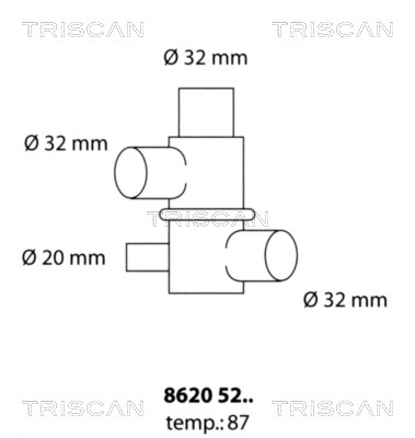 Thermostat, Kühlmittel TRISCAN 86205287