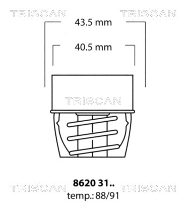 Thermostat, Kühlmittel TRISCAN 86203191