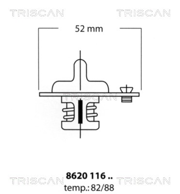 Thermostat, Kühlmittel TRISCAN 862011688