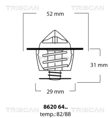 Thermostat, Kühlmittel TRISCAN 86206482