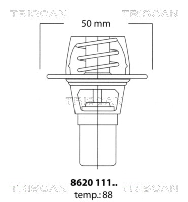 Thermostat, Kühlmittel TRISCAN 862011191