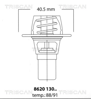 Thermostat, Kühlmittel TRISCAN 862013091